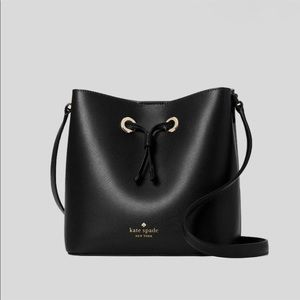 Kate spade black bucket crossbody bag